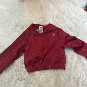 Gymshark Vital Seamless 2.0 Long Sleeve Crop Top size XS in Red Marl